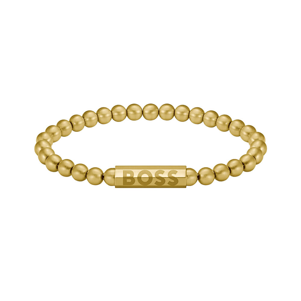 Μια πανέμορφη δημιουργία του οίκου Hugo Boss. Πρόκειται για ένα ανδρικό βραχιόλι από ανοξείδωτο ατσάλι και με το ομώνυμο λογότυπο του οίκου Hugo Boss. Όλα τα υλικά είναι υποαλλεργικά & δεν μαυρίζουν. Συνοδεύεται από αυθεντική συσκευασία Hugo Boss.