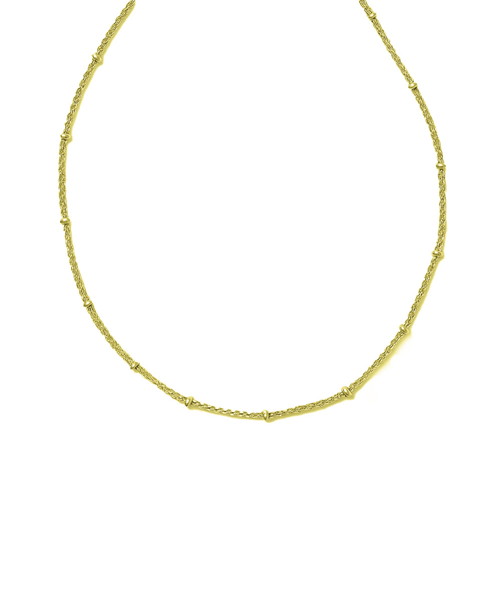 Ανανεώστε τη συλλογή σας με αυτή την elegant χρυσή αλυσίδα. Το κόσμημα είναι κατασκευασμένο από υψηλής ποιότητας ανοξείδωτο ατσάλι