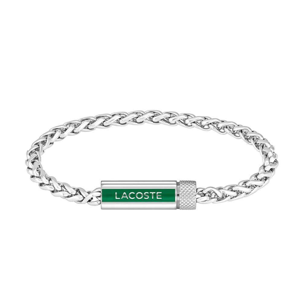 Μια πανέμορφη δημιουργία του οίκου Lacoste. Πρόκειται για ένα ανδρικό βραχιόλι με Lacoste από ανοξείδωτο ατσάλι. Το μήκος είναι προσαρμόσιμο. Όλα τα υλικά είναι υποαλλεργικά & δεν μαυρίζουν. Συνοδεύεται από αυθεντική συσκευασία Lacoste.