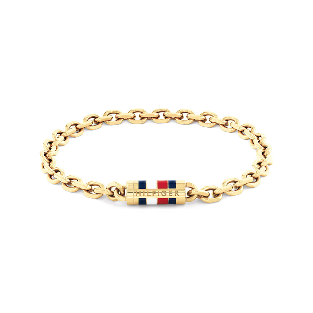 Μια πανέμορφη δημιουργία του οίκου Tommy Hilfiger. Πρόκειται για ένα γυναικείο βραχιόλι Tommy Hilfiger από ανοξείδωτο ατσάλι. Το μήκος είναι προσαρμόσιμο. Όλα τα υλικά είναι υποαλλεργικά & δεν μαυρίζουν. Συνοδεύεται από αυθεντική συσκευασία Tommy Hilfiger.